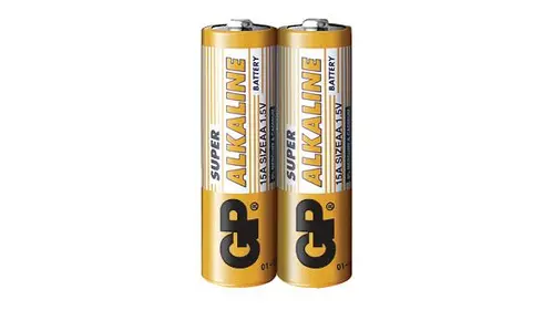 Αλκαλική μπαταρία GP SUPER LR6 AA, 2 τεμ. στη συσκευασία / shrink, 1.5V, GP-BA-15A21-S2 - 1
