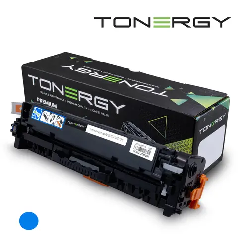 Тонер касета, Tonergy, Cyan, 2.8K – съвместима с HP CC531A (304A) и Canon CRG-718/CRG-318/CRG-418/CRG-118 - 1