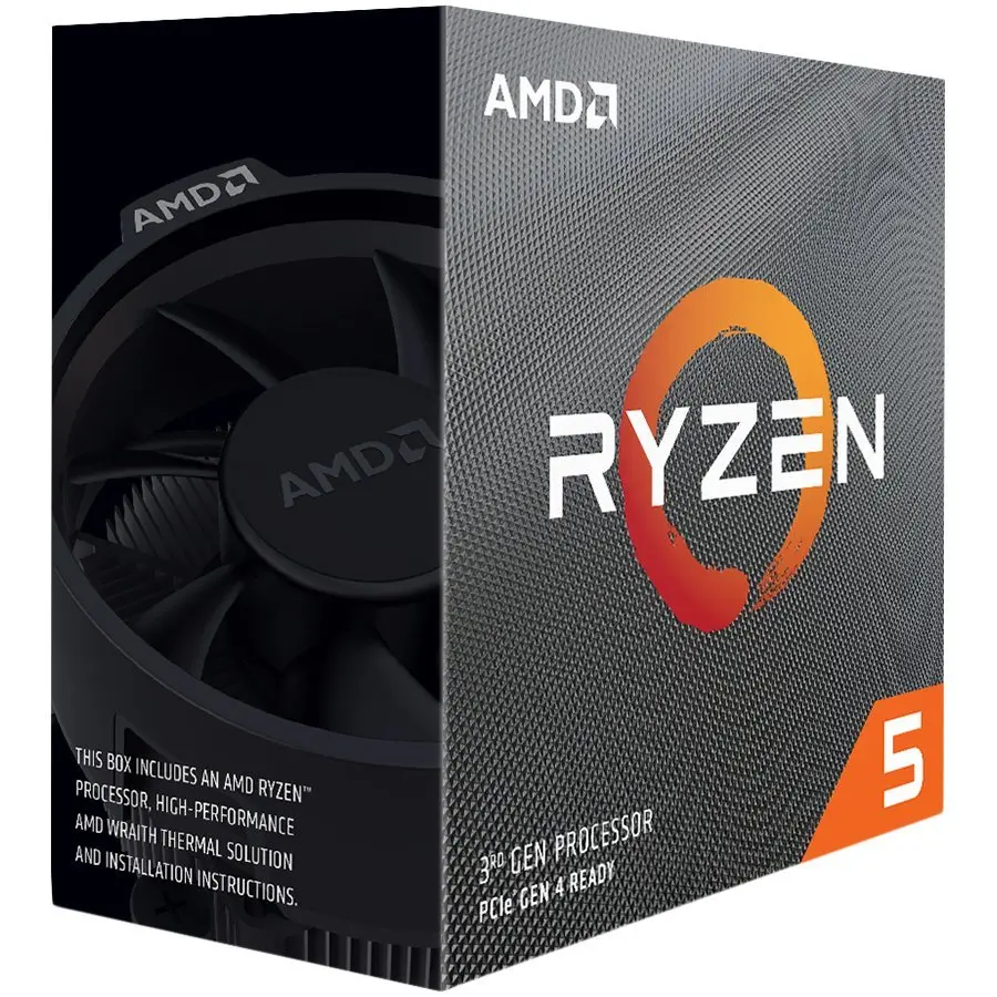 AMD CPU Desktop Ryzen 5 6C/6T 3500X (3.6/4.1 Boost GHz,35MB,65W,AM4) box, with Wraith Stealth cooler