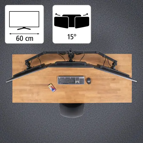 Βάση οθόνης HAMA, 3 οθόνες, 13" - 27", 118495 - 15