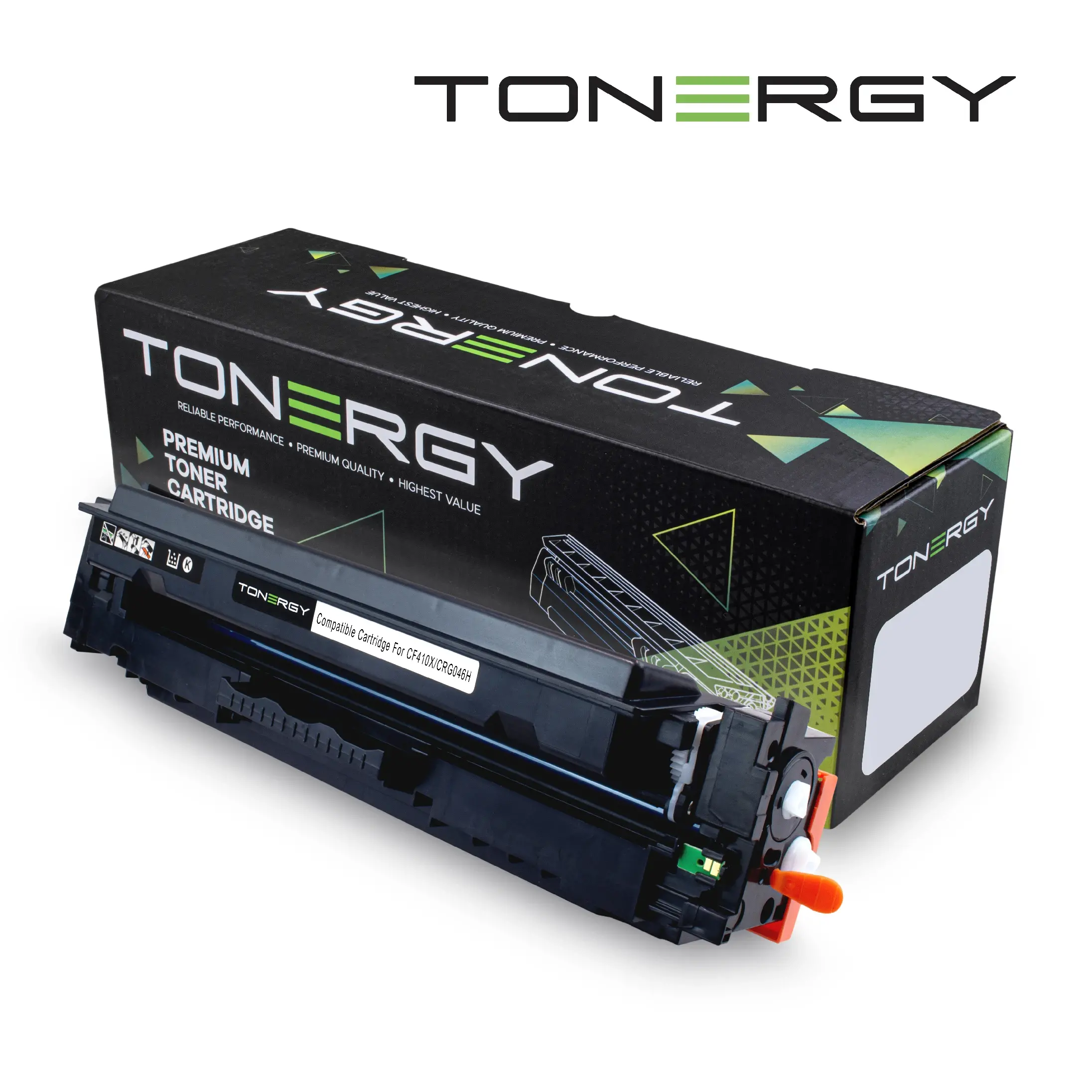 Tonergy compatibil Cartuș de toner Compatible Toner Cartridge HP 410X CF410X CANON CRG-046H Negru, Capacitate mare 6.5K