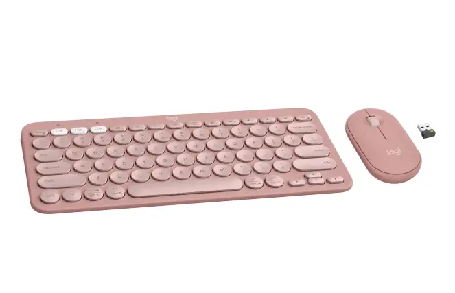 Комплект, Logitech Pebble 2 Combo - TONAL ROSE - US INT'L - 2.4GHZ/BT - N/A - INTNL-973 - UNIVERSAL - image 1