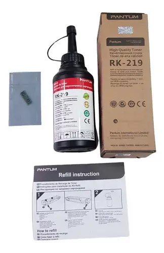 КОМПЛЕКТ ЗА РЕЦИКЛИРАНЕ НА КАСЕТИ PD-219 (PD219) ЗА PANTUM P2509/P2509W/M6509/M6509NW/M6559N/M6559NW/M6609NW - 1 БРОЙ ТОНЕР БУТИЛКА + 1 БРОЙ ЧИП - PN RK-219 (RK219) - image 1