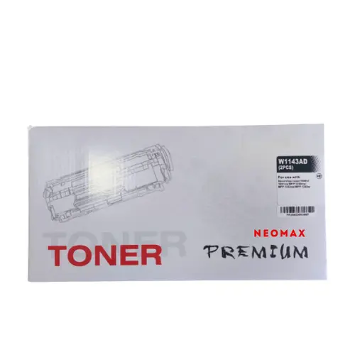 Set 2 cartușe pentru HP NEVERSTOP Laser 1000/MFP 1200 - Negru - Pachet dublu - /103AD/ - W1103AD - PN HT-W1143AD - NEOMAX - 1