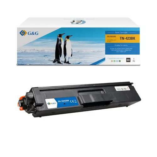 CARTUȘ PENTRU BROTHER HL 8260CDW/8360CDW/DCP L8410CDW/MFC L8690CDW/L8900CDW - Negru - TN423BK (TN-423BK) - PN NT-CB423BK - G&G - 1