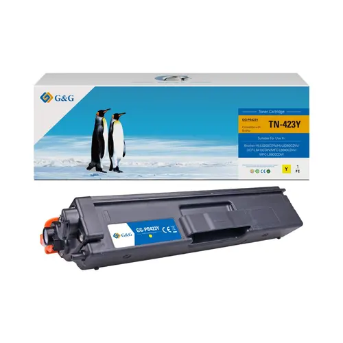 CARTUȘ PENTRU BROTHER HL 8260CDW/8360CDW/DCP L8410CDW/MFC L8690CDW/L8900CDW - Galben - TN423Y (TN-423Y) - PN NT-CB423Y - G&G - 1