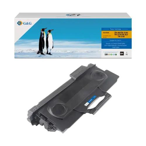 УНИВЕРСАЛНА КАСЕТА ЗА BROTHER HL 2140/2150N/2170W/2100 Series/MFC 7440/7840 - TN2110 (TN-2110/) / TN2120 (TN-2120) - Black - PN NT-P0360J/NT-PB360 - G&G - image 1