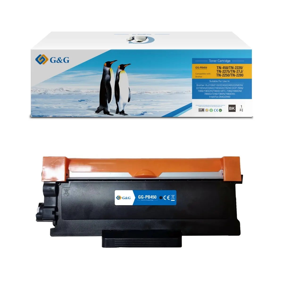 ΚΑΘΟΛΙΚΗ ΚΑΣΕΤΑ ΓΙΑ BROTHER HL 2130/2132/2240/2250/2270/DCP 7060/MFC 7360/7460DN/7680D - TN2010 (TN-2010) / TN2220 (TN-2220) - Μαύρο - PN NT-PB450