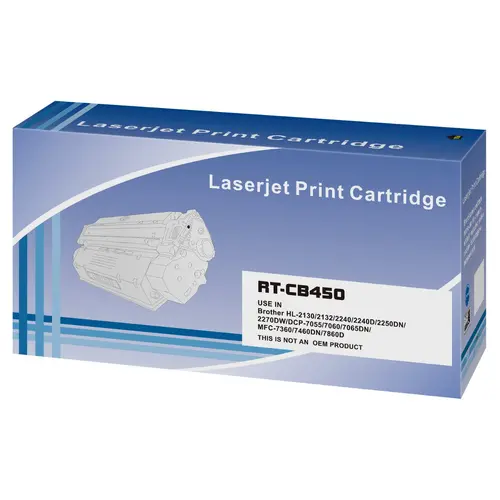 УНИВЕРСАЛНА КАСЕТА ЗА BROTHER HL 2130/2132/2240/2250/2270/DCP 7060/MFC 7360/7460DN/7680D - TN2010 (TN-2010)/TN2220 (TN-2220) - Black - PN RT-CB450 - BLUE BOX