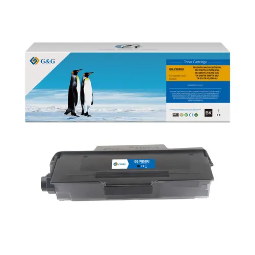 УНИВЕРСАЛНА КАСЕТА ЗА BROTHER HL 5250DNLT/5280DWLT/5250DNHY/DCP 8065DN/8060 - TN3130 (TN-3130)/TN3170 (TN-3170)/TN7300 (TN-7300)/TN7600 (TN-7600) - Black - PN NT-C0580U/NT-CB580U/NT-PB580U - G&G