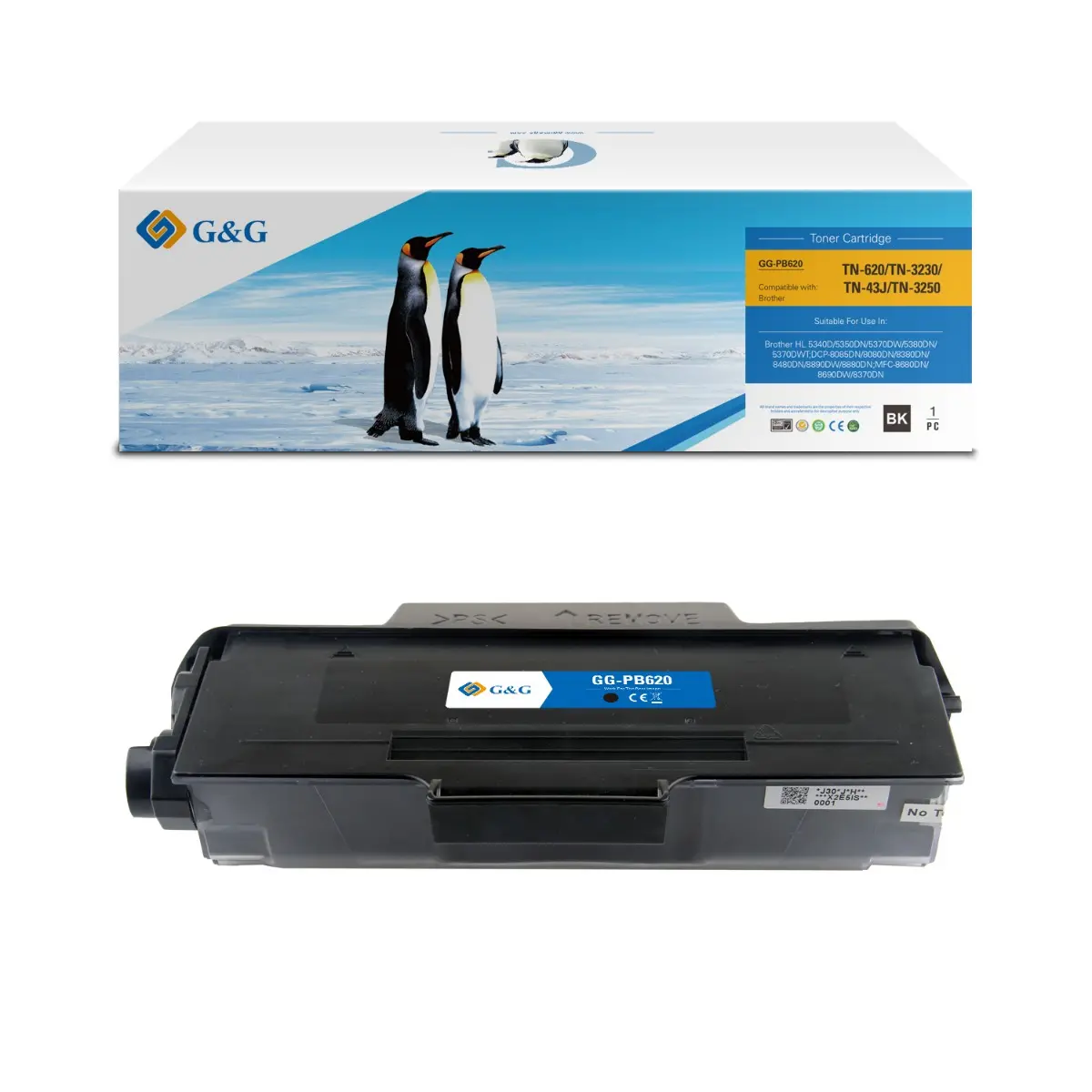 КАСЕТА ЗА BROTHER HL 5340D/5350DN/5350DNTL/5380DN - TN3230 (TN-3230) - Black - PN NT-CB620/P0620/NT-PB620 - G&G
