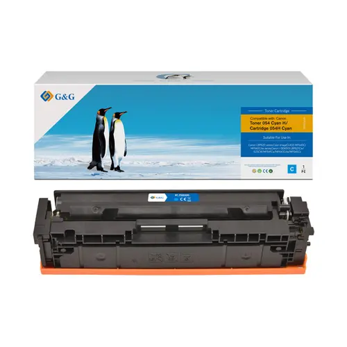 CARTUȘ PENTRU CANON i-SENSYS seria LBP620/seria MF640 - CAPACITATE MARE - 3027C002AA - CRG-054HC (CRG054HC) - Cyan - PN NT-PC054XC - G&G - 1