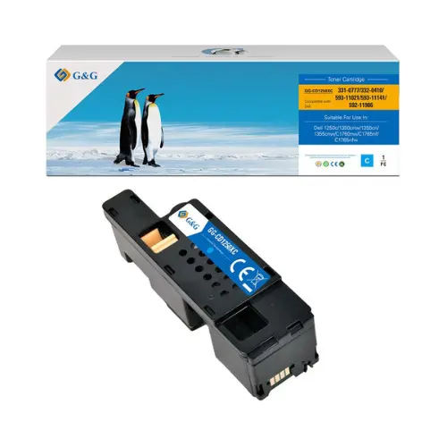 КАСЕТА ЗА DELL 1250c/1350c/1355c - Cyan - HIGH CAPACITY - C5GC3 / 331-0777 / 332-0410 / 332-0405 / 331-0723 / PDVTW / FYFKF - PN TFD135CNLJ - U.T. / NT-CD1250XC - G&G