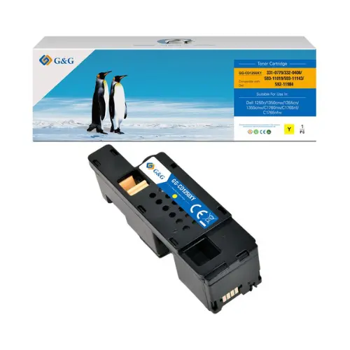 КАСЕТА ЗА DELL 1250c/1350c/1355c - Yellow - HIGH CAPACITY - WM2JC / 331-0779 / 331-0725 / 332-0408 / 332-0406 / VKYJT / DG1TR - PN TFD136YNLJ - U.T. / NT-CD1250XY - G&G