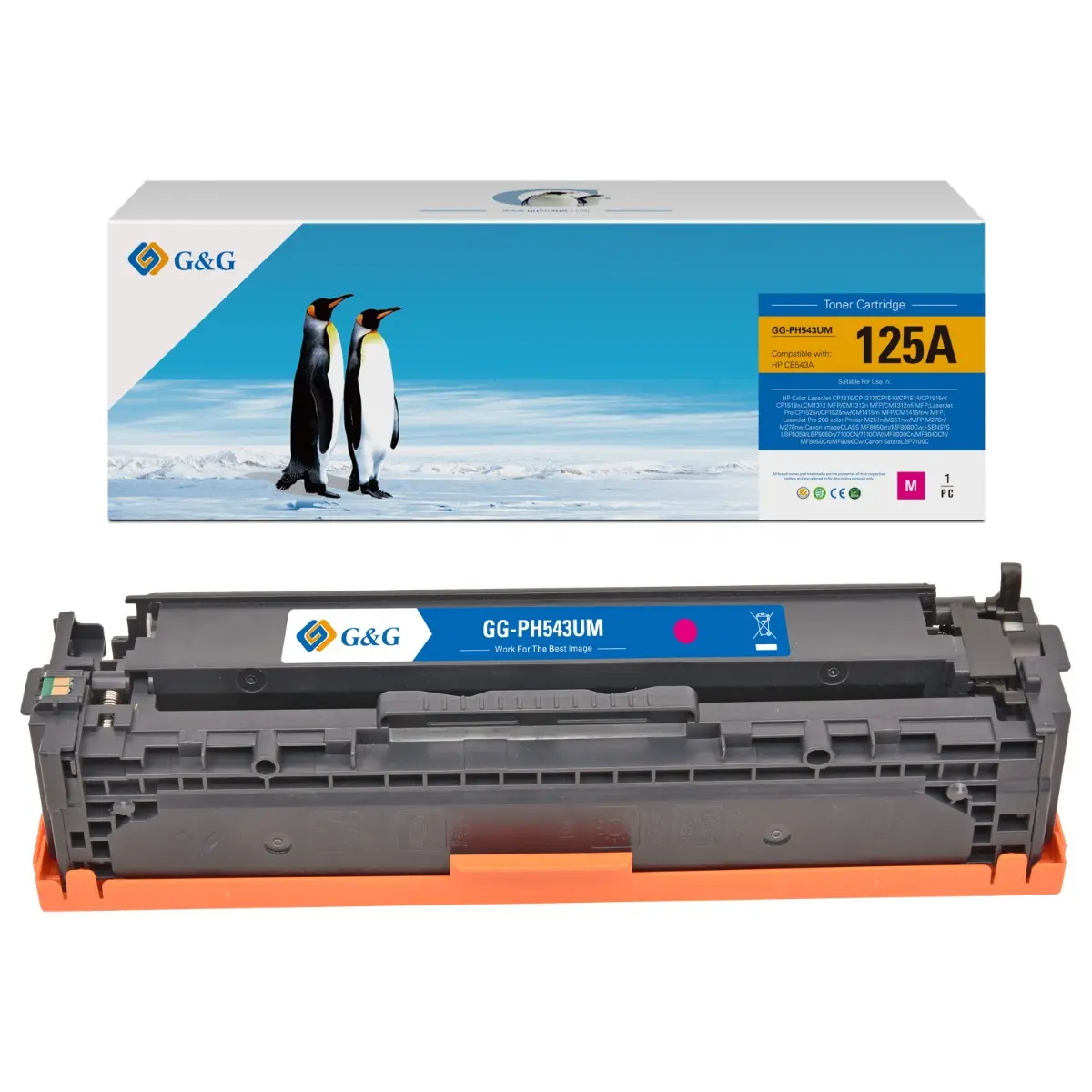 УНИВЕРСАЛНА КАСЕТА ЗА HP Color LaserJet CB543A/CE323A/CF213A/CANON CRG-716M (CRG716M)/CRG-731M (CRG731M) - Magenta - PN NT-PH543UM - G&G
