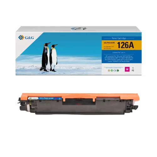 ΚΑΘΟΛΙΚΗ ΚΑΣΕΤΑ ΓΙΑ HP Color Laserjet CP1025/CP1025NW - Ματζέντα - CANON CRG-729M (CRG729M) - /126A/ - CE313A - PN NT-CH313FM/NT-CH313M - G&G - 1
