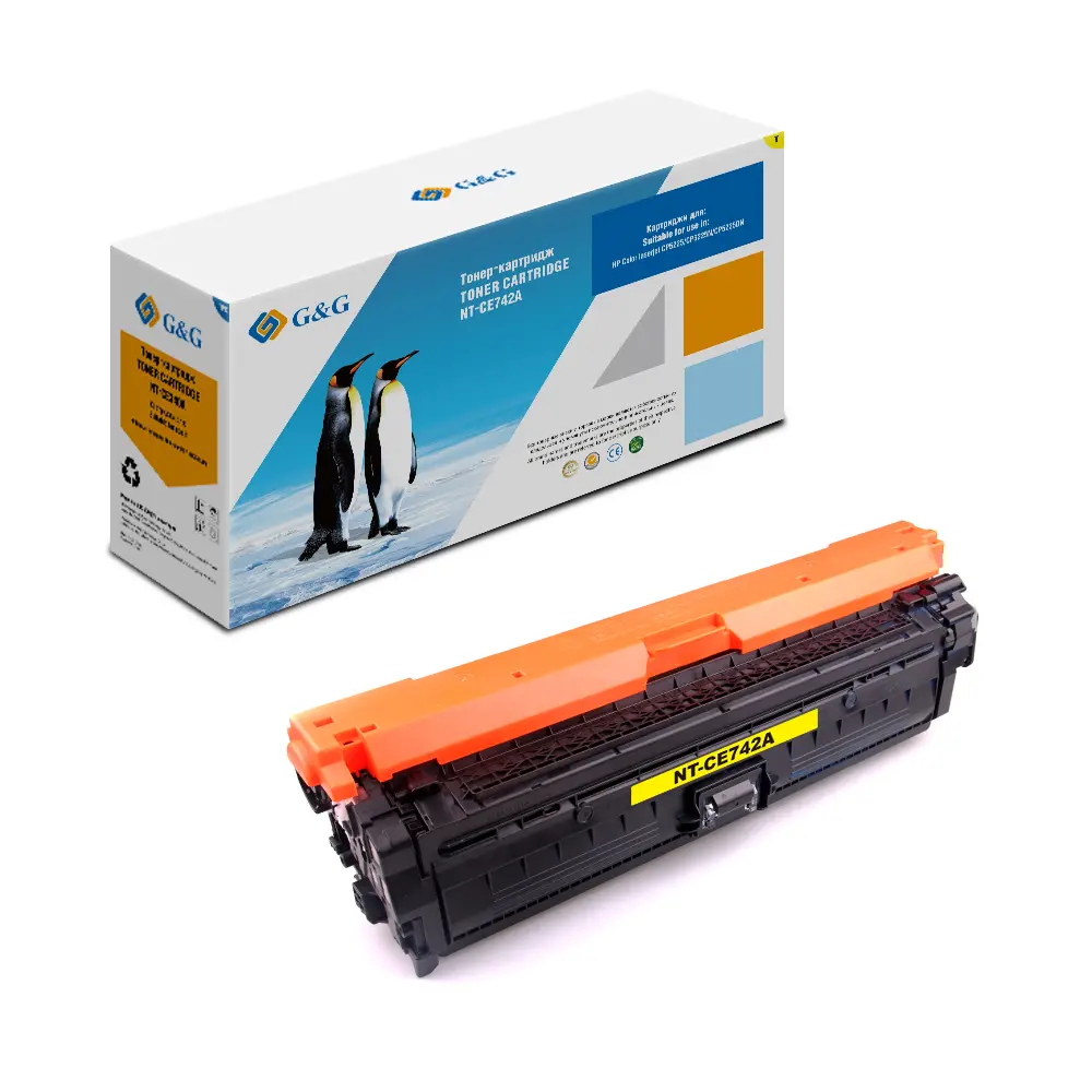 Τόνερ, G&G NT-CH742FY, Κίτρινο – συμβατό με HP CE742A (307A), Color LaserJet CP 5225/5225n/5225dn