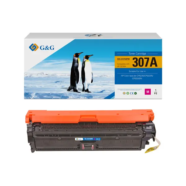 Τόνερ, G&G NT-CH743FM, Magenta – συμβατό με HP CE743A (307A), Color LaserJet CP 5225/5225n/5225dn