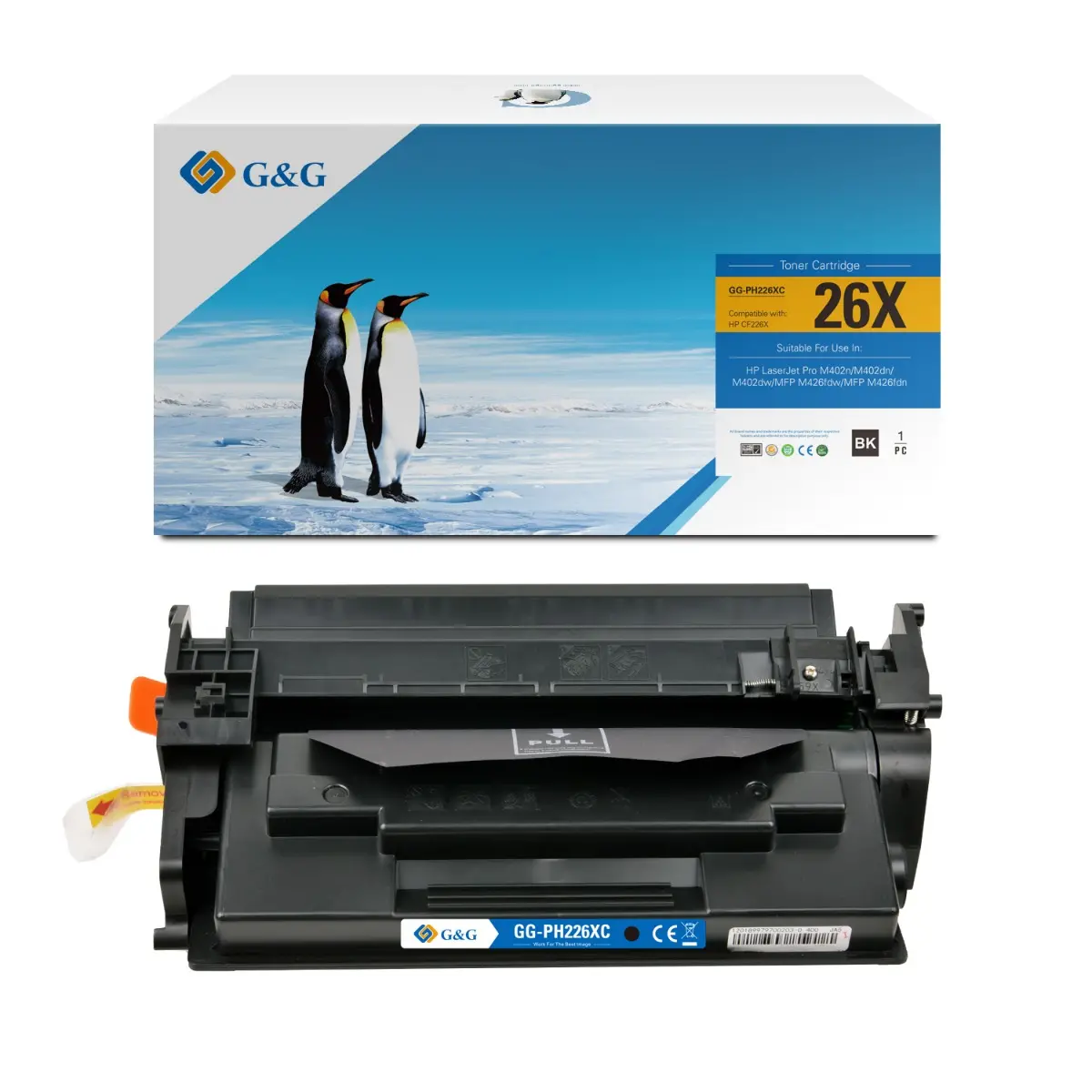 КАСЕТА ЗА HP LaserJet Pro M402/MFP M426 series - HIGH CAPACITY - /26X/ - Black - CF226X - PN NT-PH226XC - G&G