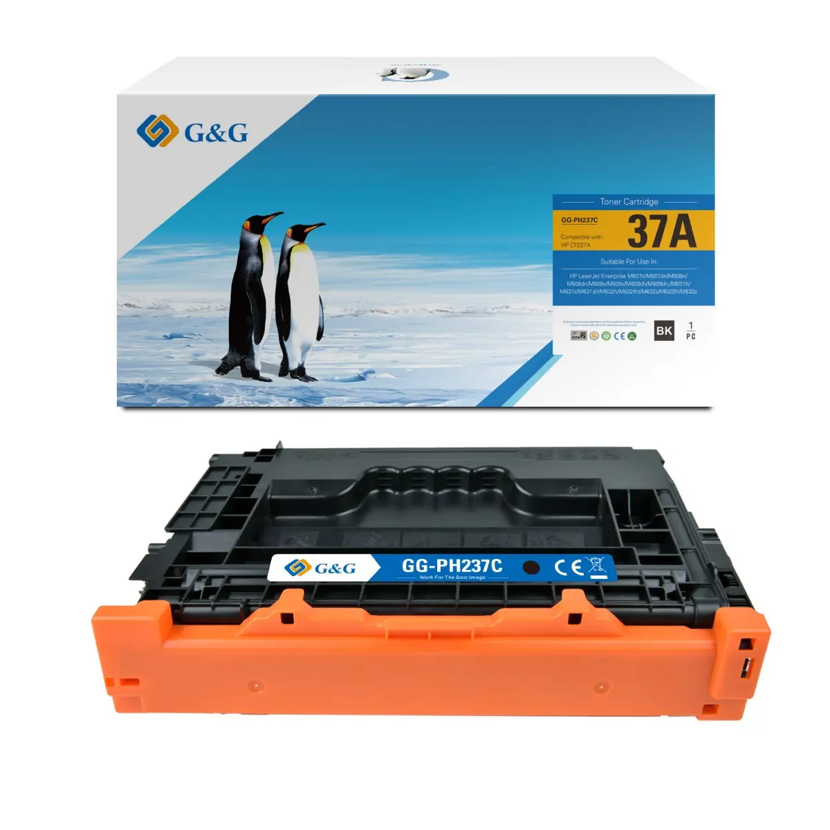 КАСЕТА ЗА HP Laserjet Enterprise M607/M608/M609/MFP M631/M632/M633 - /37A/ - Black - CF237A - PN GG-PH237C - G&G