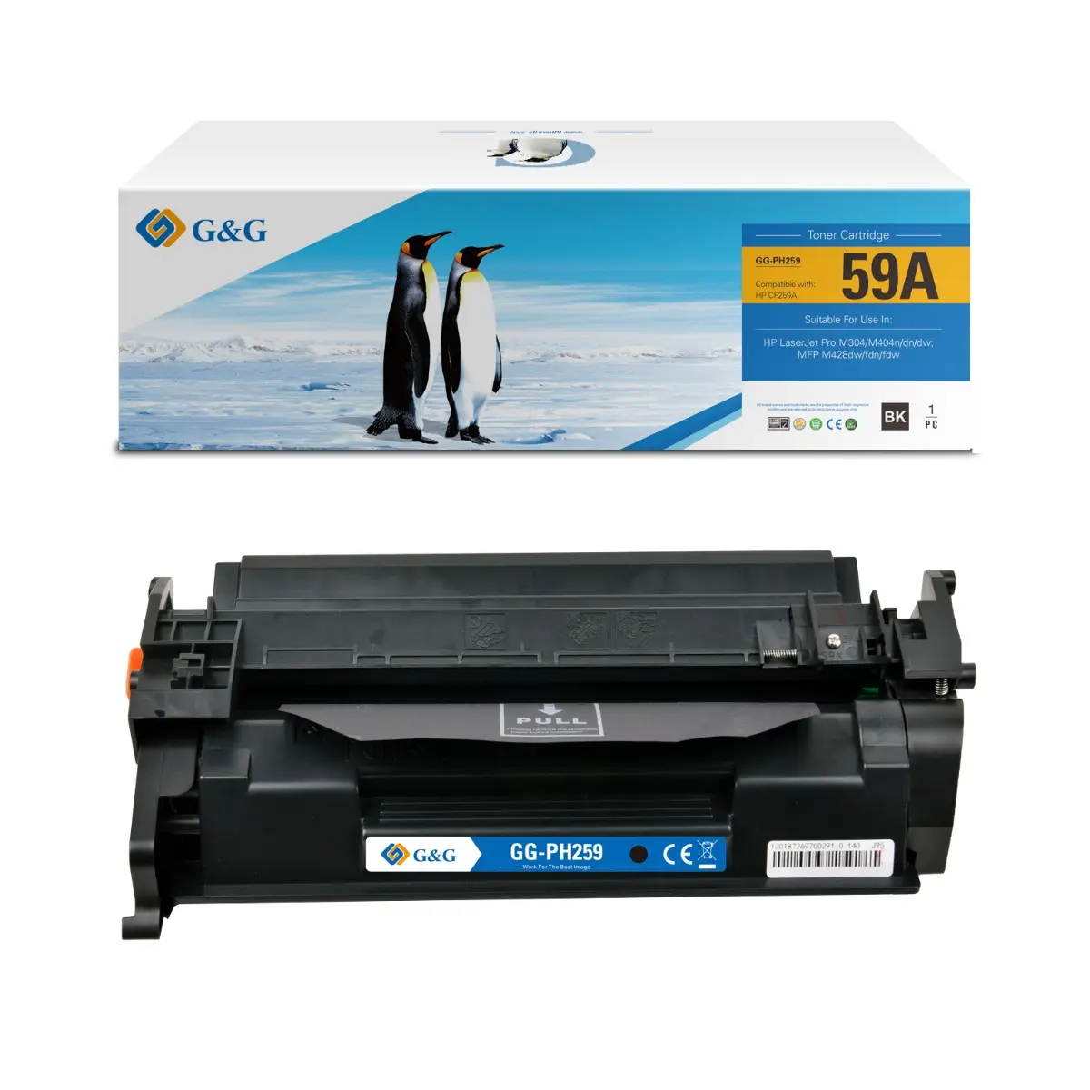 КАСЕТА ЗА HP Laserjet Pro M304/M404/MFP M428 - CF259A - /59A/ - Black - WITHOUT CHIP / БЕЗ ЧИП - PN NT-PH259 - G&G