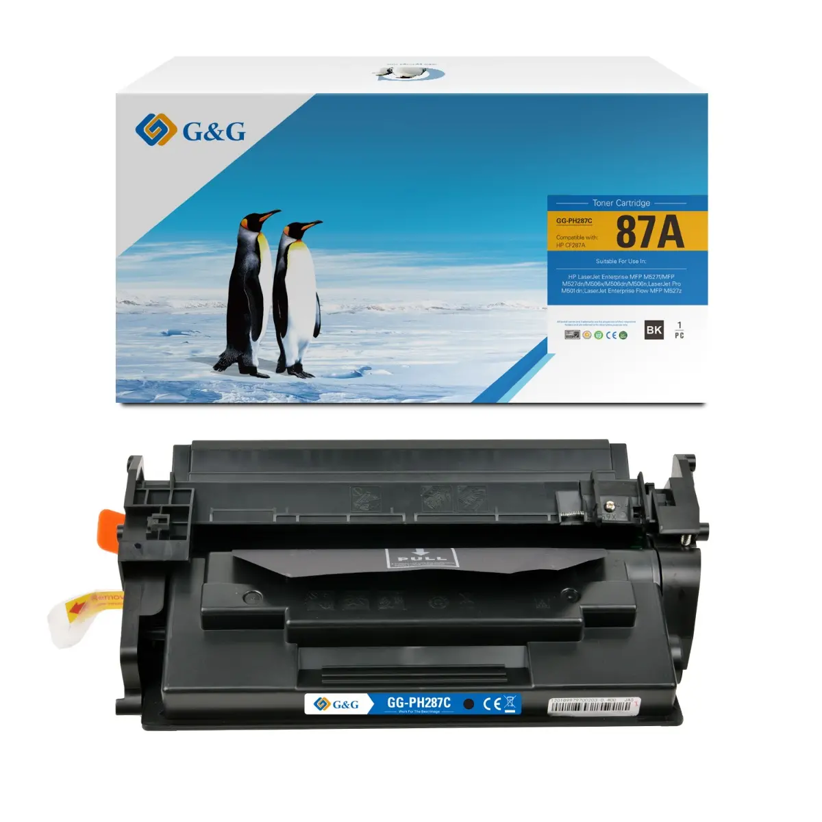 КАСЕТА ЗА HP LaserJet Enterprise Pro M506N/M506DN/M506X - WITH CHIP / С ЧИП - Black - /87A/ - CF287A - PN NT-PH287C - G&G