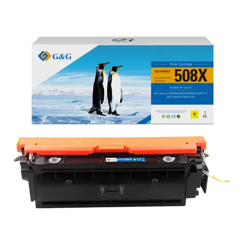 Κασέτα τόνερ, G&G NT-PH362XY, Κίτρινο – συμβατή με HP CF362X (508X), Color LaserJet Enterprise M553 series - 1