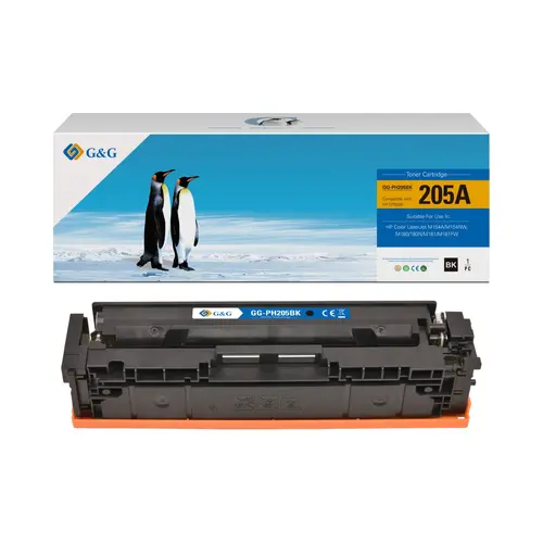 Κασέτα γραφίτη, G&G NT-PH205QFBK, Μαύρο – συμβατή με HP CF530A (205A), Color LaserJet M154A/M154NW/Pro MFP M180n/MFP M181fw - 1