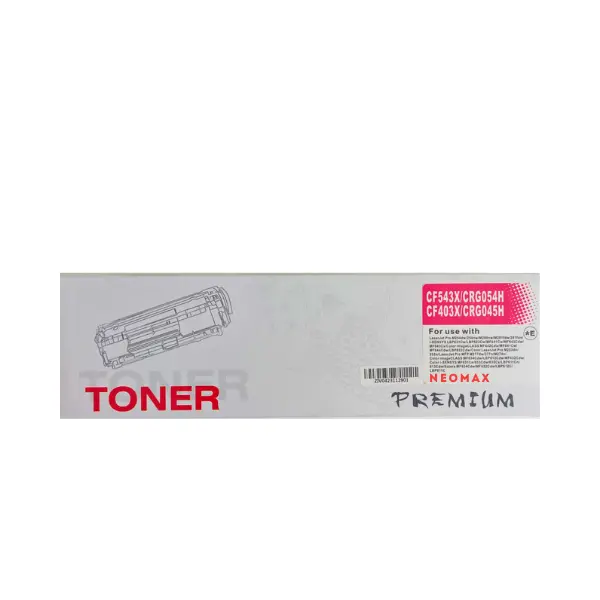 Cartuș toner, NEOMAX, universal, Magenta, capacitate mare – compatibil cu HP CF543X/CF403X (203X/201X) și Canon CRG-045HM (CRG045HM)/CRG-054HM