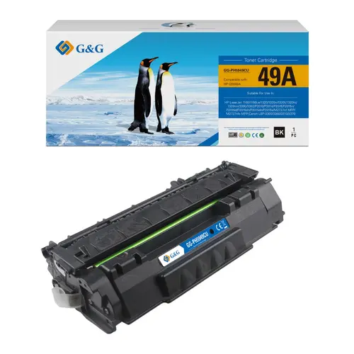 Тонер касета, G&G NT-PH5949CU, универсална, Black – съвместима с HP Q5949A/Q7553A и Canon CRG708 (CRG-708)/CRG715 (CRG-715), LaserJet 1320/1160/P2010/P2014/P2015, LBP3310/LBP3370/LBP3300/LBP3360
