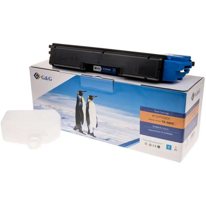 CARTUȘ PENTRU KYOCERA FS C5150DN - Cyan - TK580C (TK-580C) - PN NT-CKTK580C - G&G
