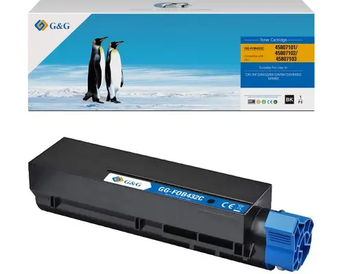 КАСЕТА ЗА OKI B432/B512/MB492/MB562 - EXTRA HIGH CAPACITY - 45807111 - Black - PN NT-FOB432XXC - G&G - 1