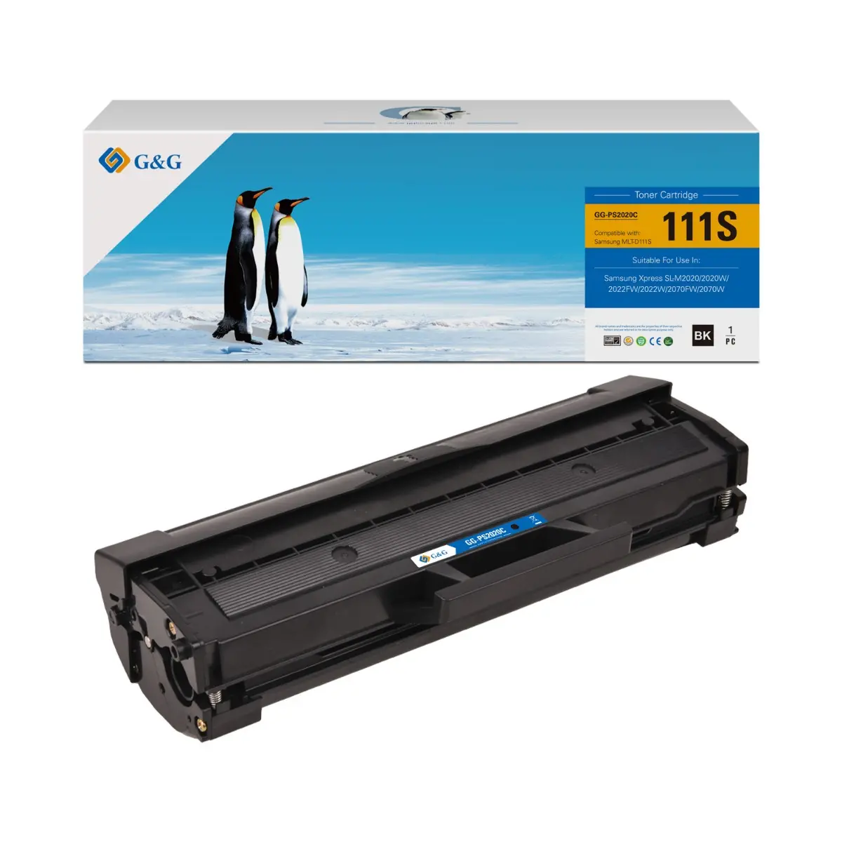 ΚΑΣΕΤΑ ΓΙΑ SAMSUNG M2020/M2020W/M2022/M2022W/M2070/M2070W/M2070F/M2070FW - MLT-D111S (MLTD111S) / SU810A - Μαύρο - PN NT-PS2020C - G&G
