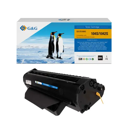 КАСЕТА ЗА SAMSUNG ML 1660/1665/1670/1675/1860/1865W/SCX 3200/3205/3205W - MLT-D1042S (MLTD1042S) - SU737A - WITH CHIP / С ЧИП - Black - PN NT-CS1660C/NT-PS1660C- G&G
