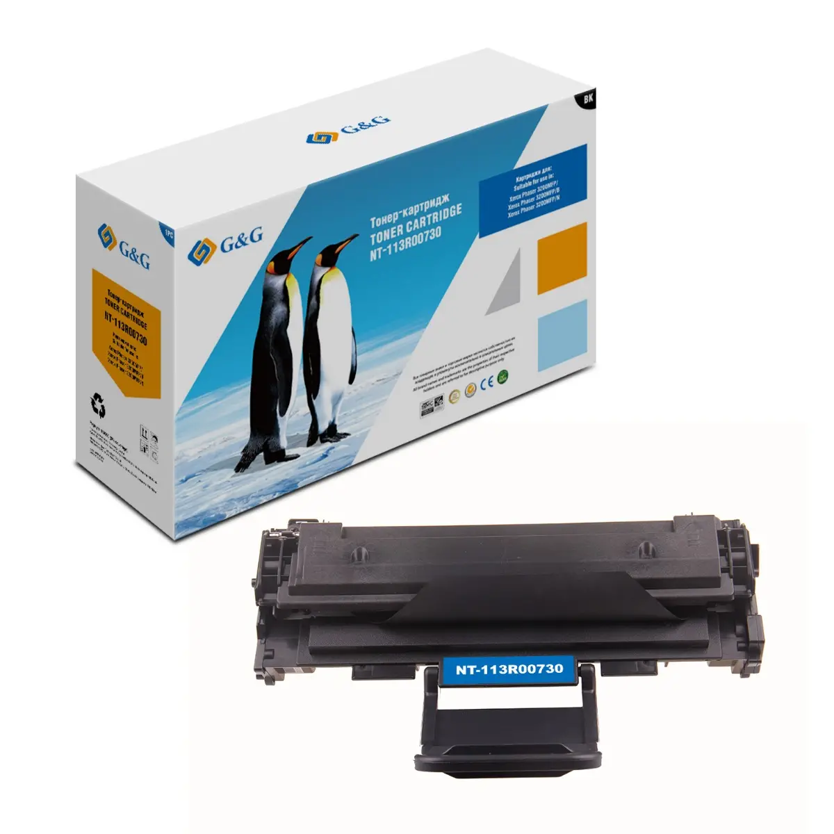 ΚΑΣΕΤΑ ΓΙΑ XEROX Phaser 3200 - 113R00730 - Μαύρο - ΜΕ ΤΣΙΠ - PN NT-C3200C/NT-PX3200C - G&G