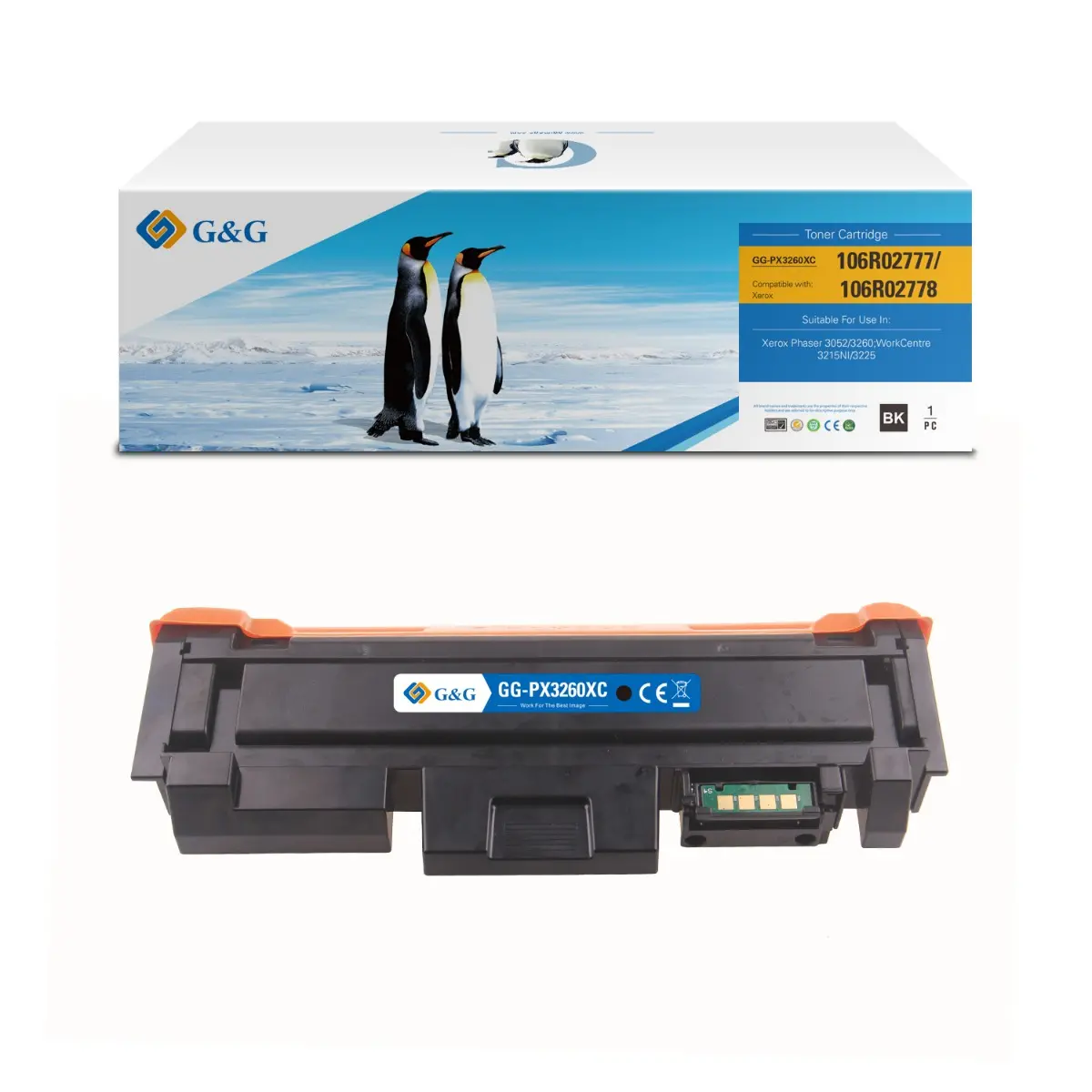 УНИВЕРСАЛНА КАСЕТА ЗА XEROX Phaser 3052/3260/Work Centre 3215/3225 - Black - 106R02775 / 106R02782 - PN NT-PX3260C - G&G