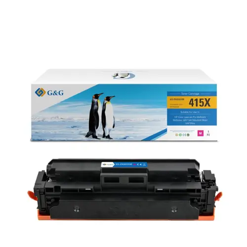 Cartuș pentru HP Color Laserjet PRO M454dn/M454dw/MFP M479dw/M479fdn/M479fdw - CAPACITATE MARE - CU CIP / CU CIP - Magenta - /415X/ - W2033X - 1