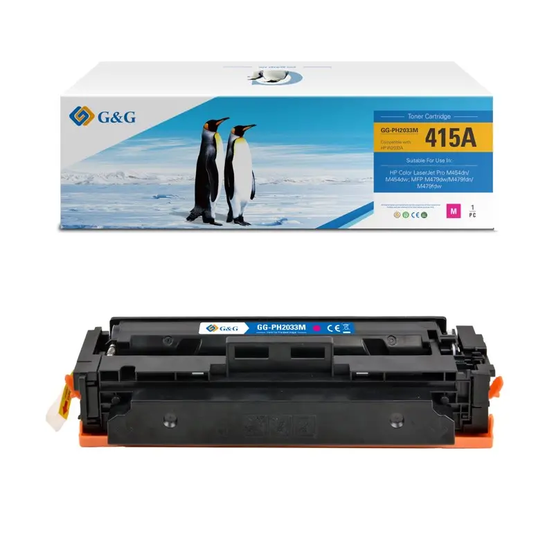 КАСЕТА ЗА HP Color Laserjet PRO M454dn/M454dw/MFP M479dw/M479fdn/M479fdw - WITH CHIP / С ЧИП - Magenta - /415A/ - W2033A - PN NT-PH2033M - G&G