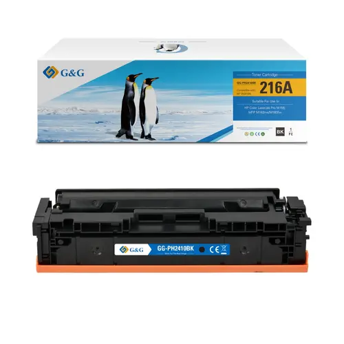 Cartuș toner, G&G NT-PH2410BK, Negru – compatibil cu HP W2410A (216A), Color LaserJet Pro M155/MFP M182nw/M183fw - 1