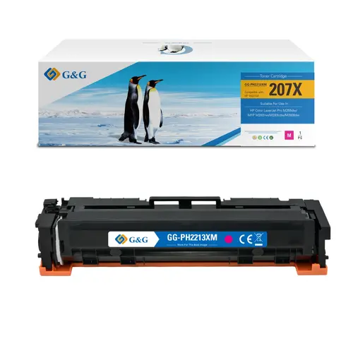 Cartuș toner, G&G NT-PH2213XM, capacitate mare, Magenta – compatibil cu HP W2213X (207X), Color LaserJet Pro M255dw/MFP M282nw/M283cdw/M283fdw - 1