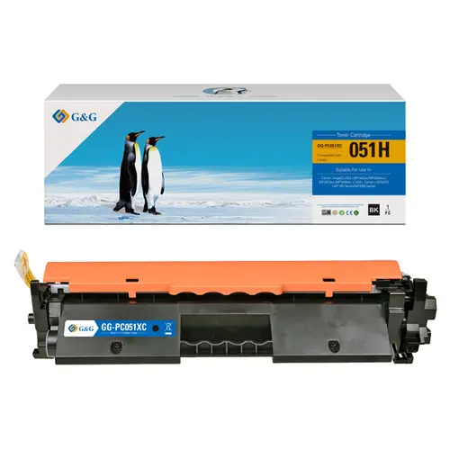 ΚΑΣΕΤΑ ΓΙΑ CANON i-SENSYS LBP160 Series/MF260 Series - ΥΨΗΛΗΣ ΧΩΡΗΤΙΚΟΤΗΤΑΣ - 2169C002 - CRG051H (CRG-051H) - PN NT-PC051XC - G&G - 1