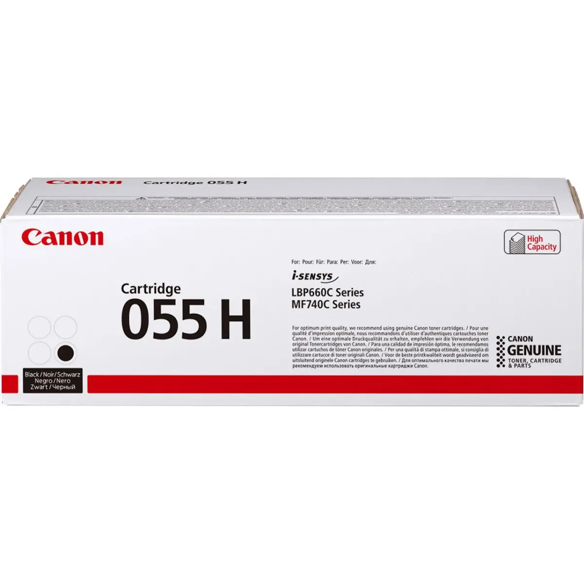 Cartuș pentru CANON i-SENSYS LBP660C series/MF740C Series - Negru - CAPACITATE MARE - CRG055HBK (CRG-055HBK) - PN 3020C002AA - image 1