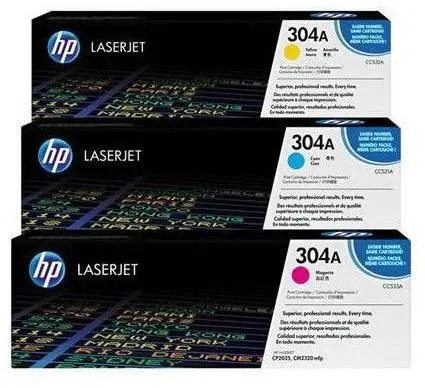 ΣΕΤ 3 ΚΑΣΕΤΩΝ ΓΙΑ HP Color Laserjet CP2025/CM2320 MFP - ΤΡΙΠΛΟ ΠΑΚΕΤΟ - C/M/Y - CC531A/CC532A/CC533A - /304A/ - PN CF372AM ΣΕΤ 3 ΚΑΣΕΤΩΝ ΓΙΑ HP Color Laserjet CP2025/CM2320 MFP - ΤΡΙΠΛΟ ΠΑΚΕΤΟ - C/M/Y - CC531A/CC532A/CC533A - /304A/ - PN CF372AM