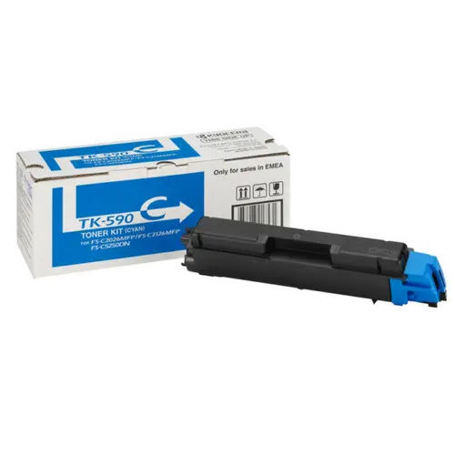 CARTUȘ PENTRU KYOCERA MITA FS C2026/C2126/C2526/C2626/C5250/ ECOSYS M6026/M6526 - Cyan - TK590C (TK-590C) - PN 1T02KVCNL0 - 1