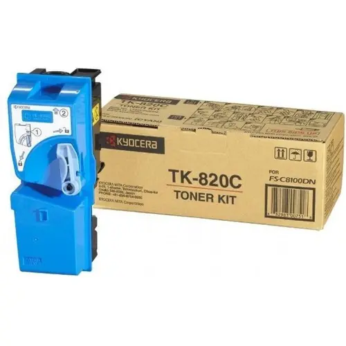 CARTUȘ PENTRU KYOCERA MITA FS C8100 - Cyan - TK820C (TK-820C) - PN 1T02HPCEU0 - 1