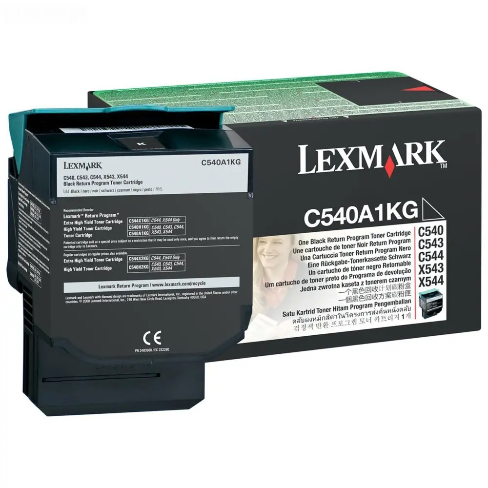 Cartuș pentru LEXMARK OPTRA C540 series/X540 series - Negru - Cartuș program de returnare - PN C540A1KG
