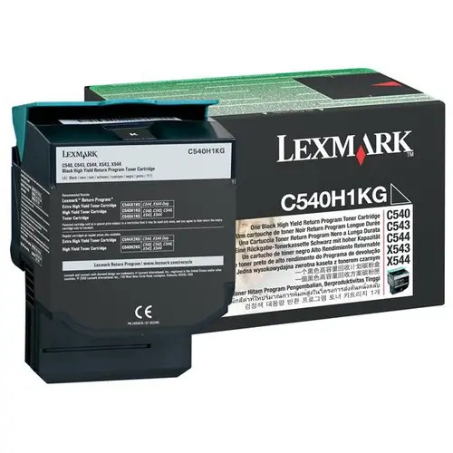 Κασέτα για LEXMARK OPTRA C540 series/X540 series - Μαύρο - Κασέτα προγράμματος επιστροφής - ΥΨΗΛΗΣ ΧΩΡΗΤΙΚΟΤΗΤΑΣ - PN C540H1KG - 1