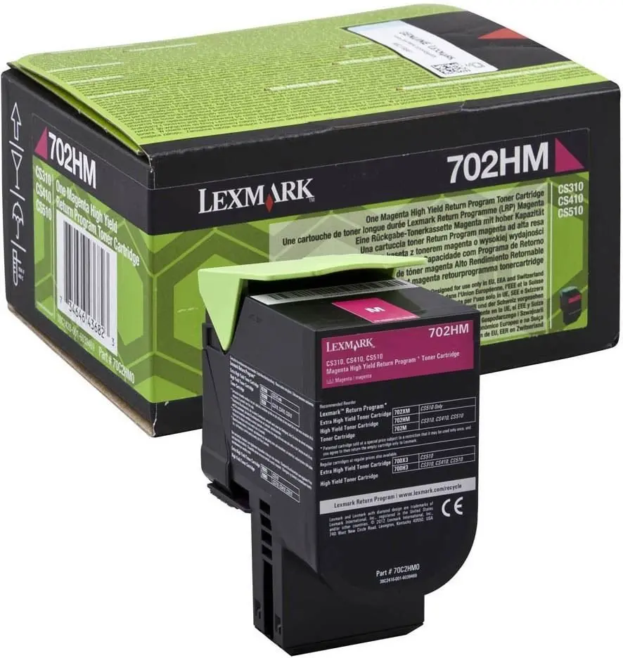 ΚΑΣΕΤΑ ΓΙΑ LEXMARK CS310/CS410/CS510 - Ματζέντα - ΥΨΗΛΗΣ ΧΩΡΗΤΙΚΟΤΗΤΑΣ - Κασέτα προγράμματος επιστροφής - PN 70C2HM0 - /702HM