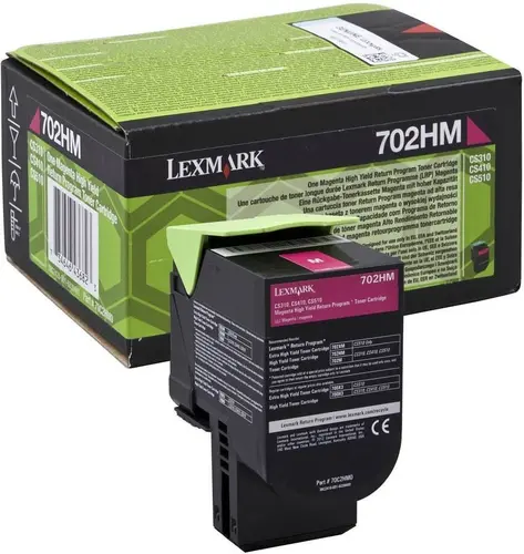 CARTUȘ PENTRU LEXMARK CS310/CS410/CS510 - Magenta - CAPACITATE MARE - Cartuș program de returnare - PN 70C2HM0 - /702HM CARTUȘ PENTRU LEXMARK CS310/CS410/CS510 - Magenta - CAPACITATE MARE - Cartuș program de returnare - PN 70C2HM0 - /702HM
