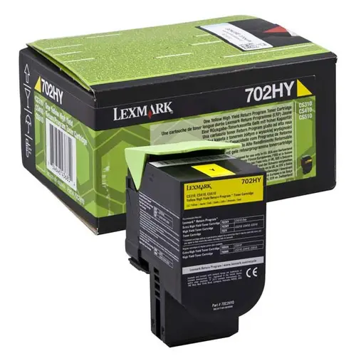 CARTUȘ PENTRU LEXMARK CS310/CS410/CS510 - Galben - CAPACITATE MARE - Cartuș program de returnare - PN 70C2HY0 - /702HY CARTUȘ PENTRU LEXMARK CS310/CS410/CS510 - Galben - CAPACITATE MARE - Cartuș program de returnare - PN 70C2HY0 - /702HY